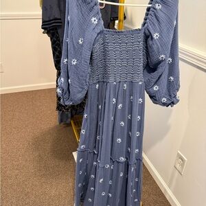 Free people dahlia embroidered dress